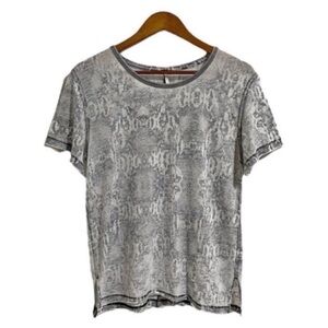 Free People T-Shirt Snakeskin Burnout Print Size XS Lightweight Boho